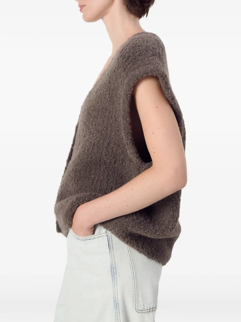 American Vintage Zolly mouwloos vest Bruin