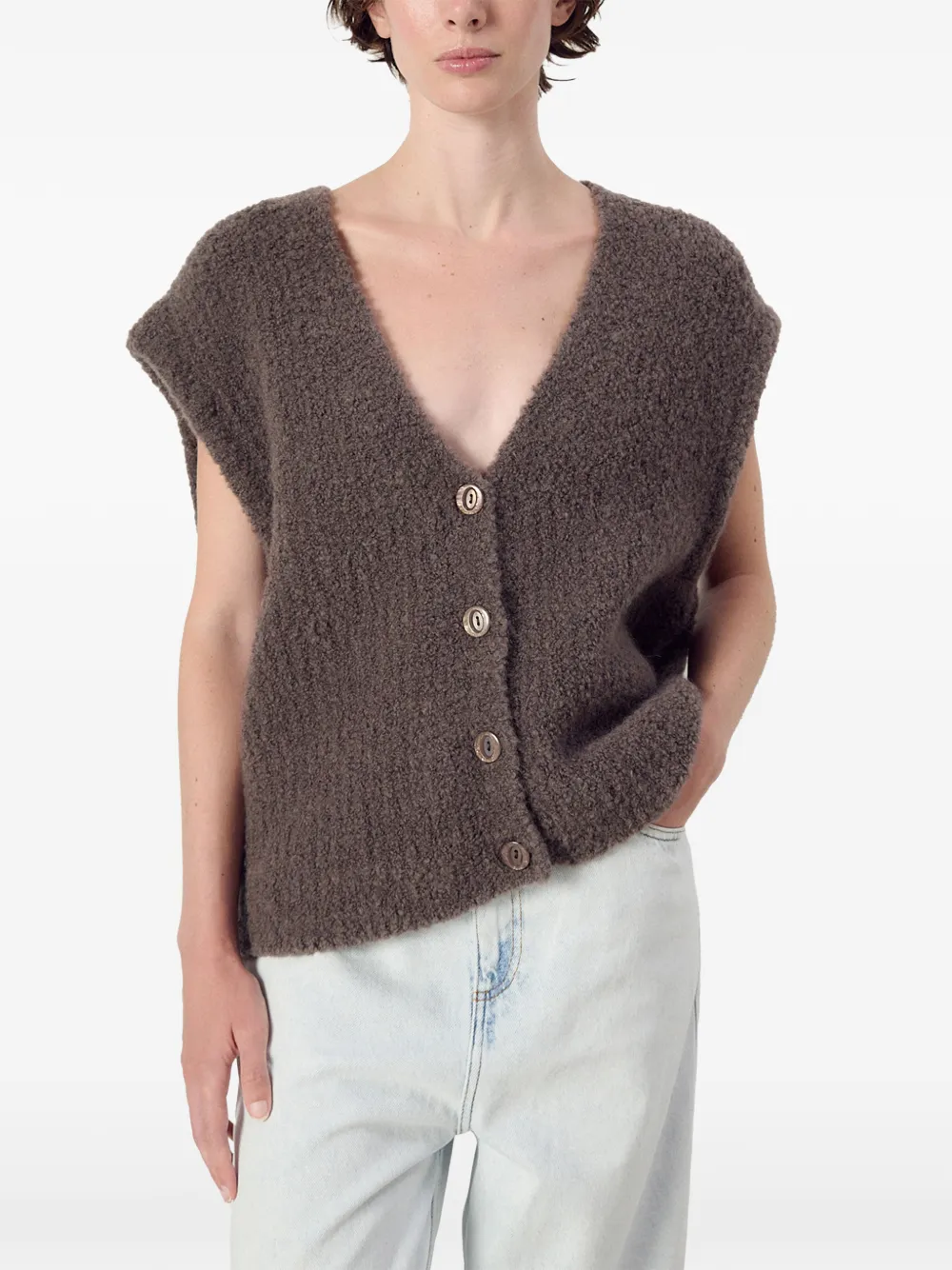 American Vintage Zolly mouwloos vest Bruin