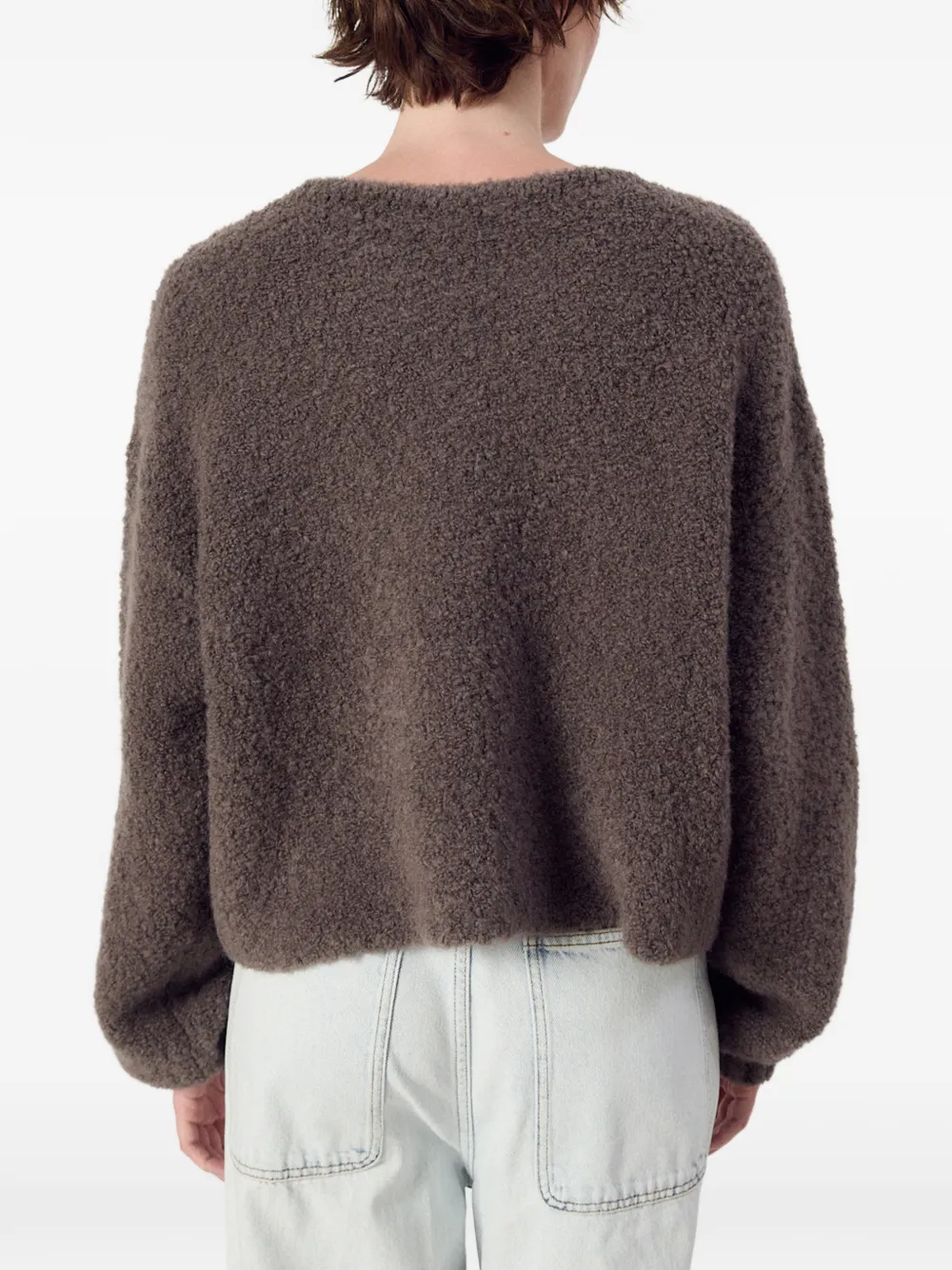 American Vintage Zolly bouclé-knit sweater Bruin