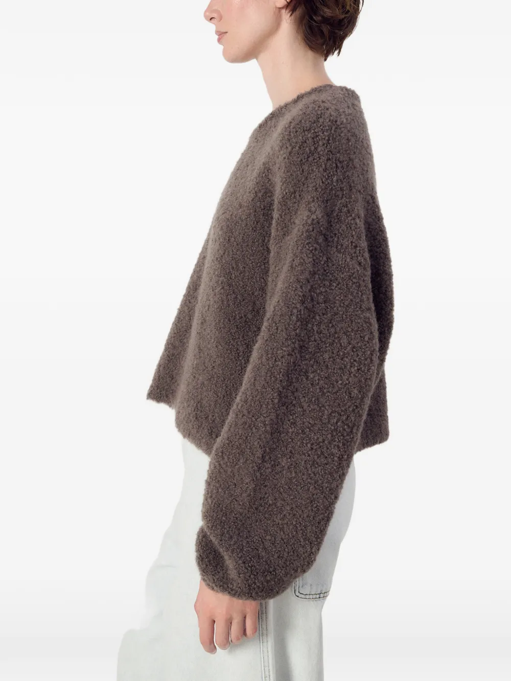 American Vintage Zolly bouclé-knit sweater Bruin