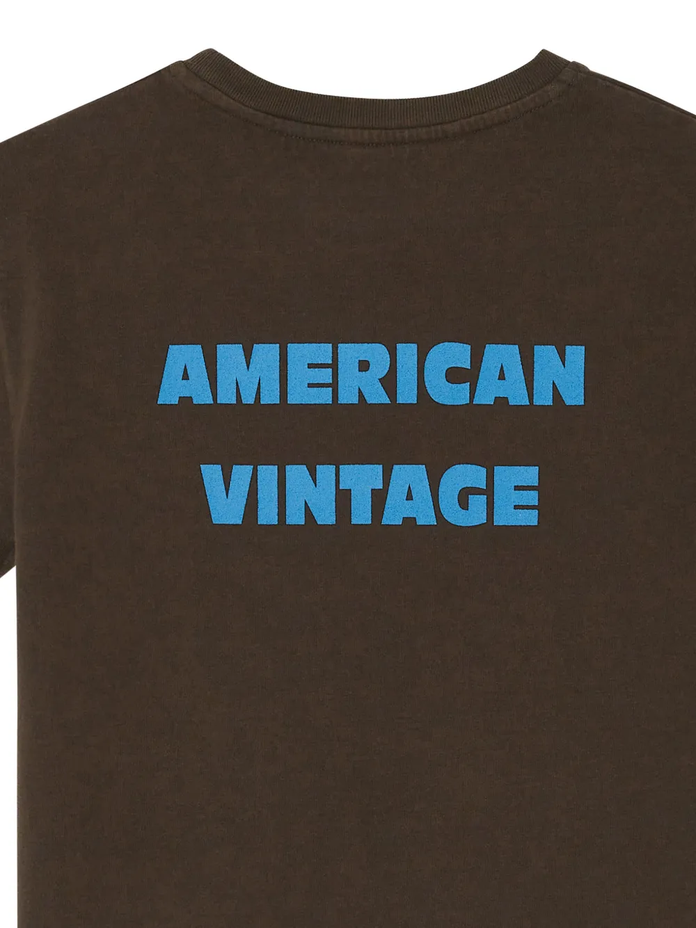 American Vintage Kids Fizvalley logoprinten T-shirt Bruin