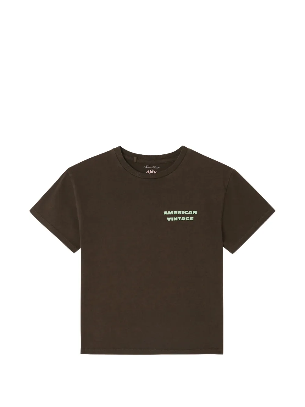 American Vintage Kids Fizvalley logoprinten T-shirt Bruin