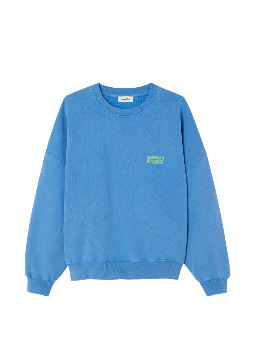 American Vintage Plizzy logo-patch sweatshirt - Blau