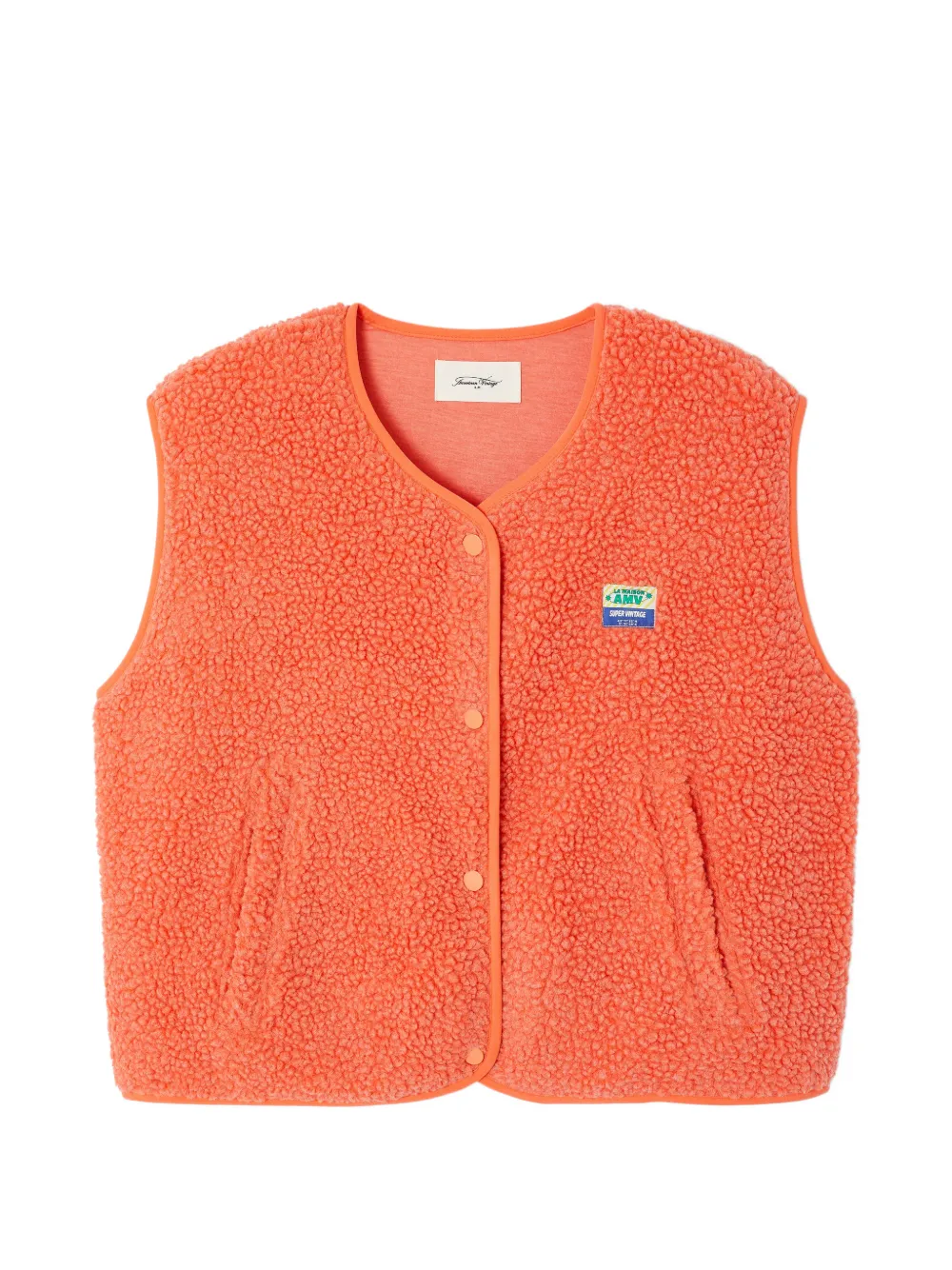 American Vintage Hoktown shearling-effect sleeveless jacket - Orange