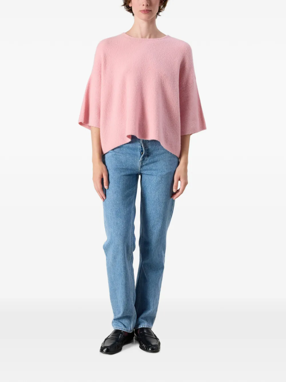 American Vintage Damsville trui met korte mouwen Roze