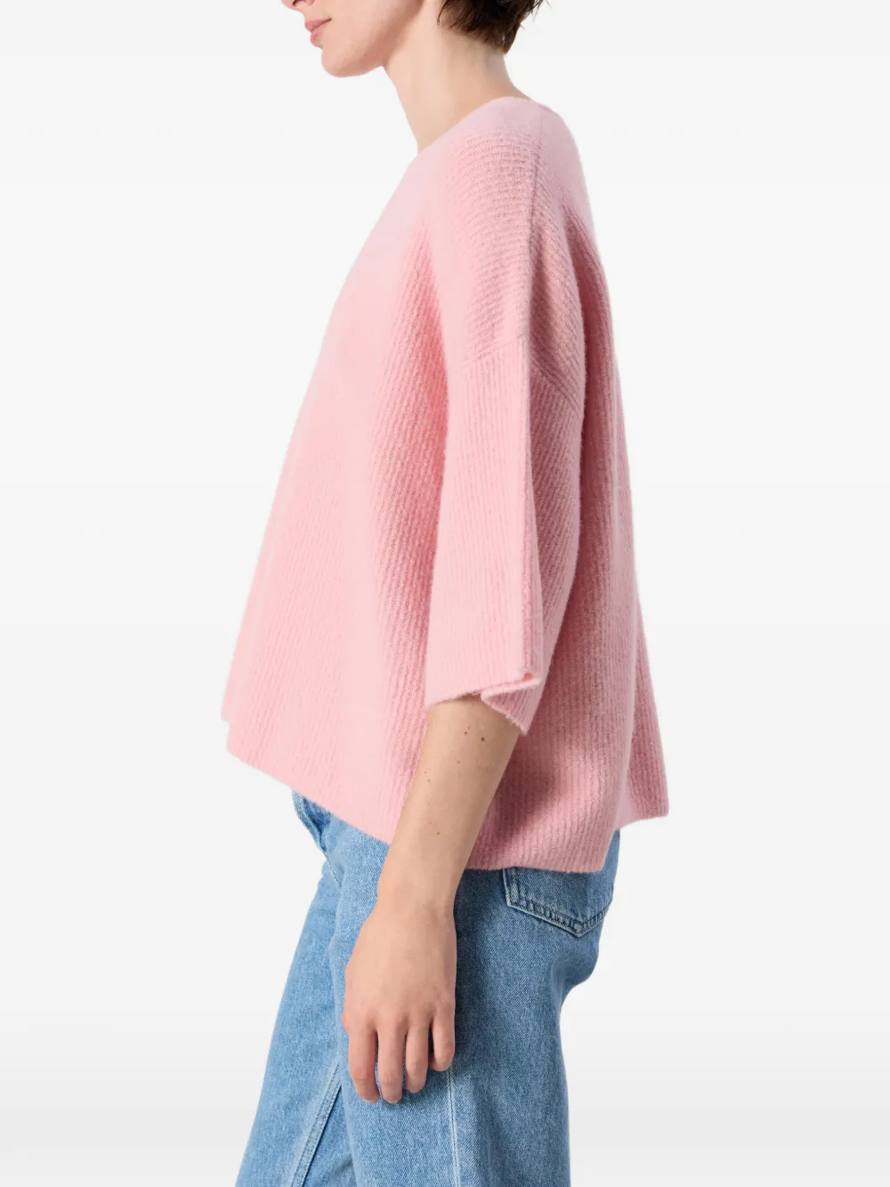 American Vintage Damsville trui met korte mouwen Roze