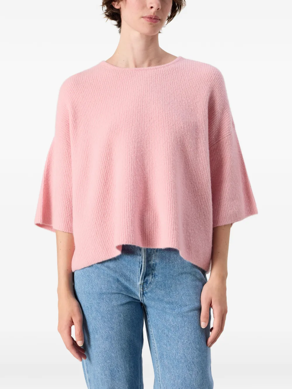 American Vintage Damsville trui met korte mouwen Roze