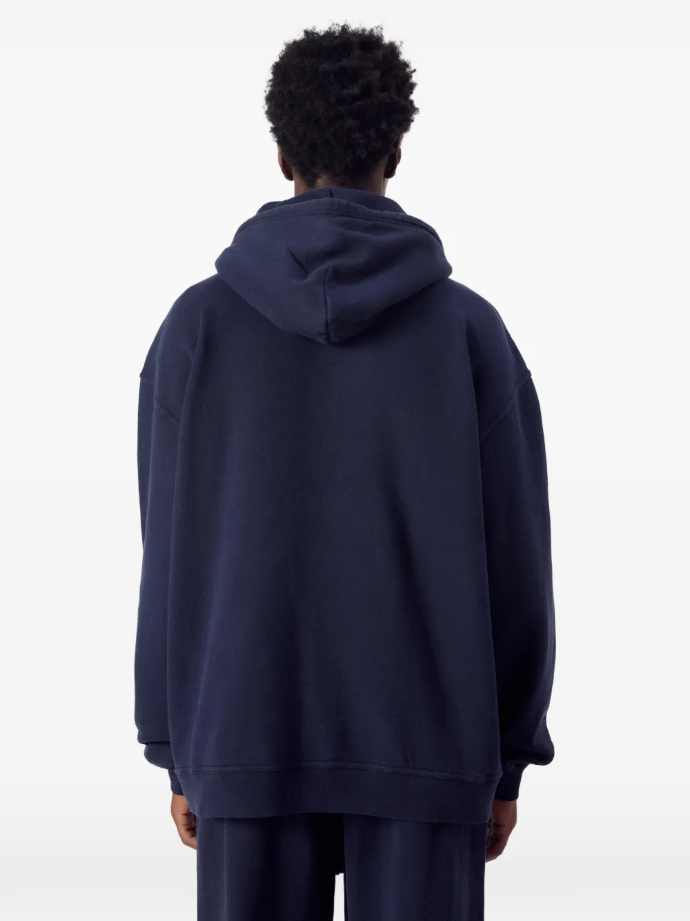 American Vintage Plizzy hoodie met logoprint Blauw