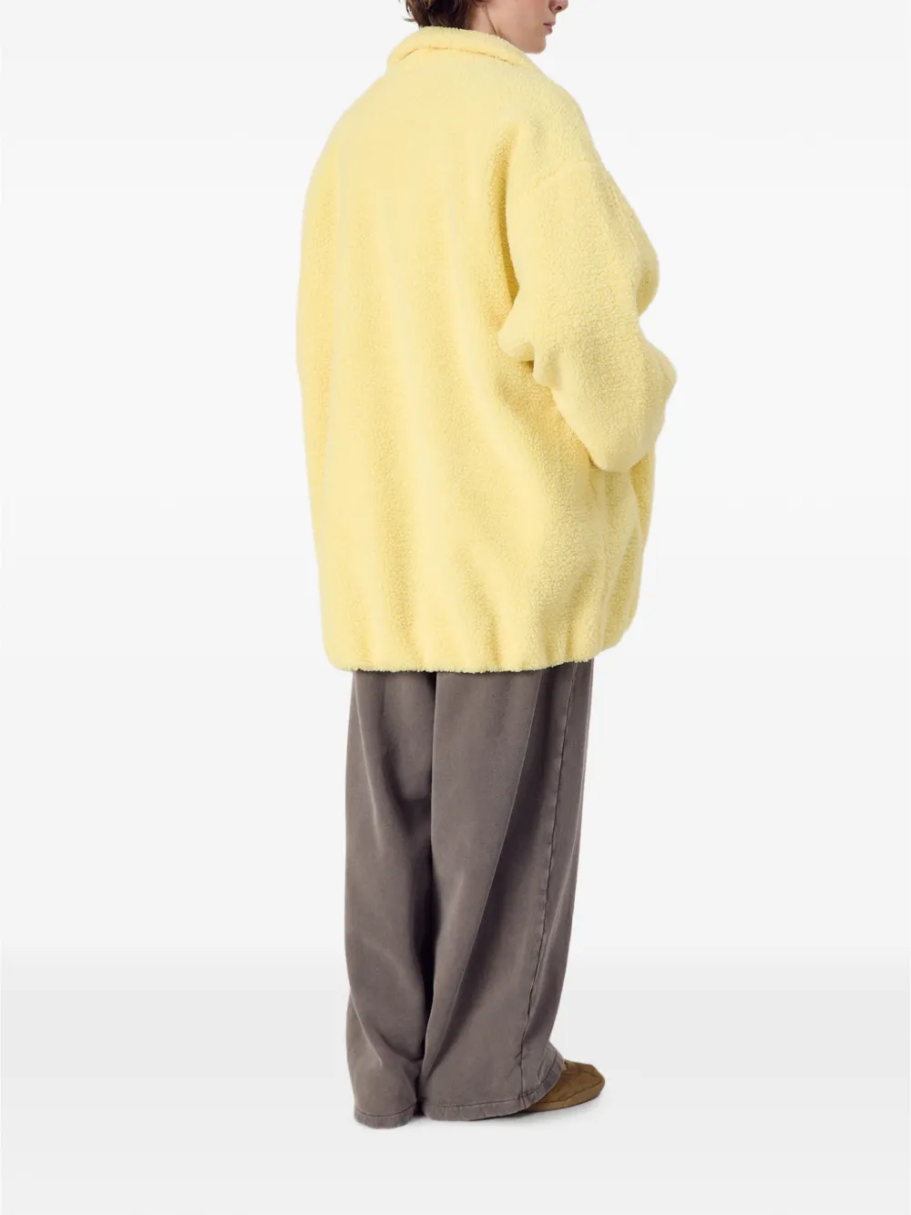 American Vintage Hoktown shearling-effect jacket Geel