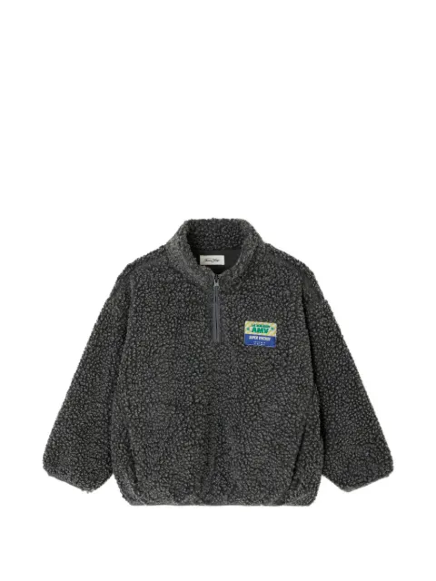 American Vintage Kids Hoktown shearling-effect sweatshirt