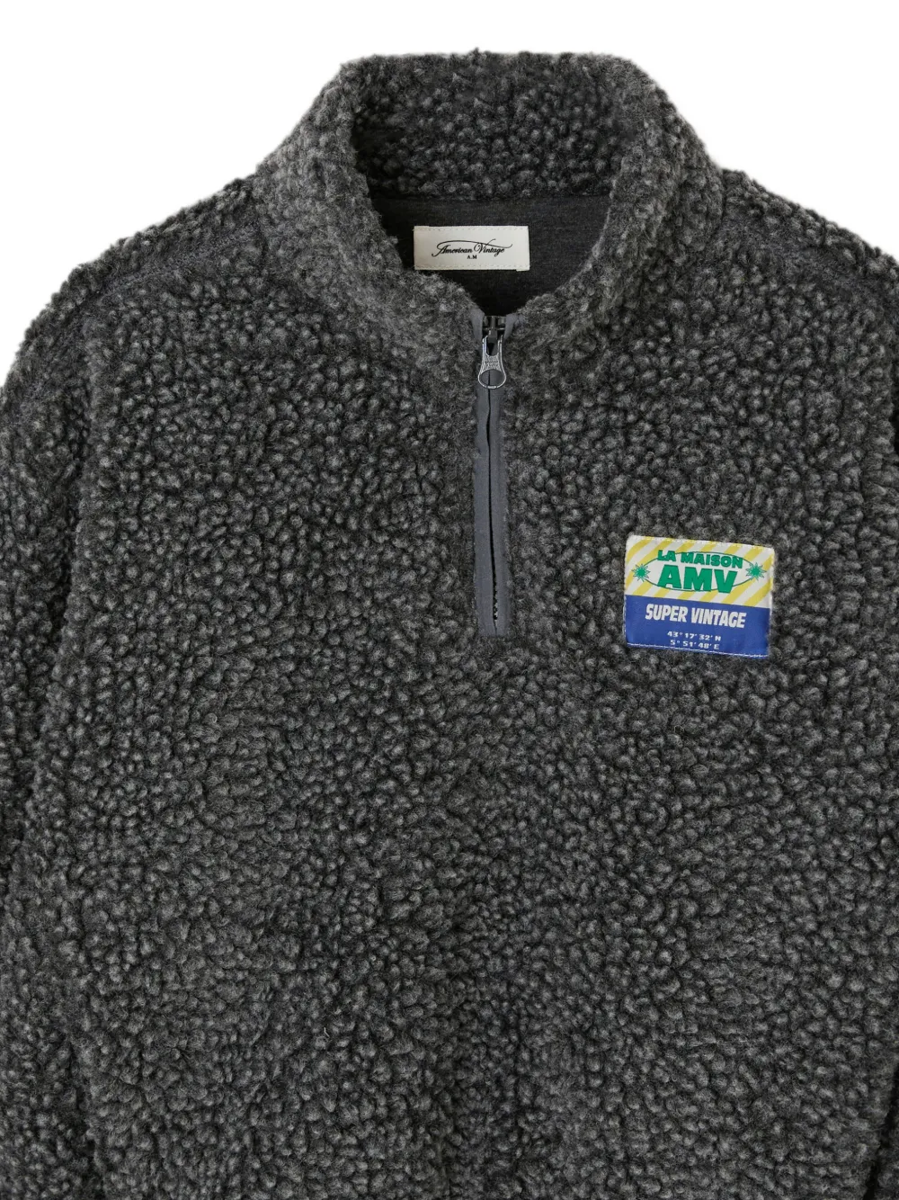 American Vintage Kids Hoktown sweater met lammy-effect Grijs