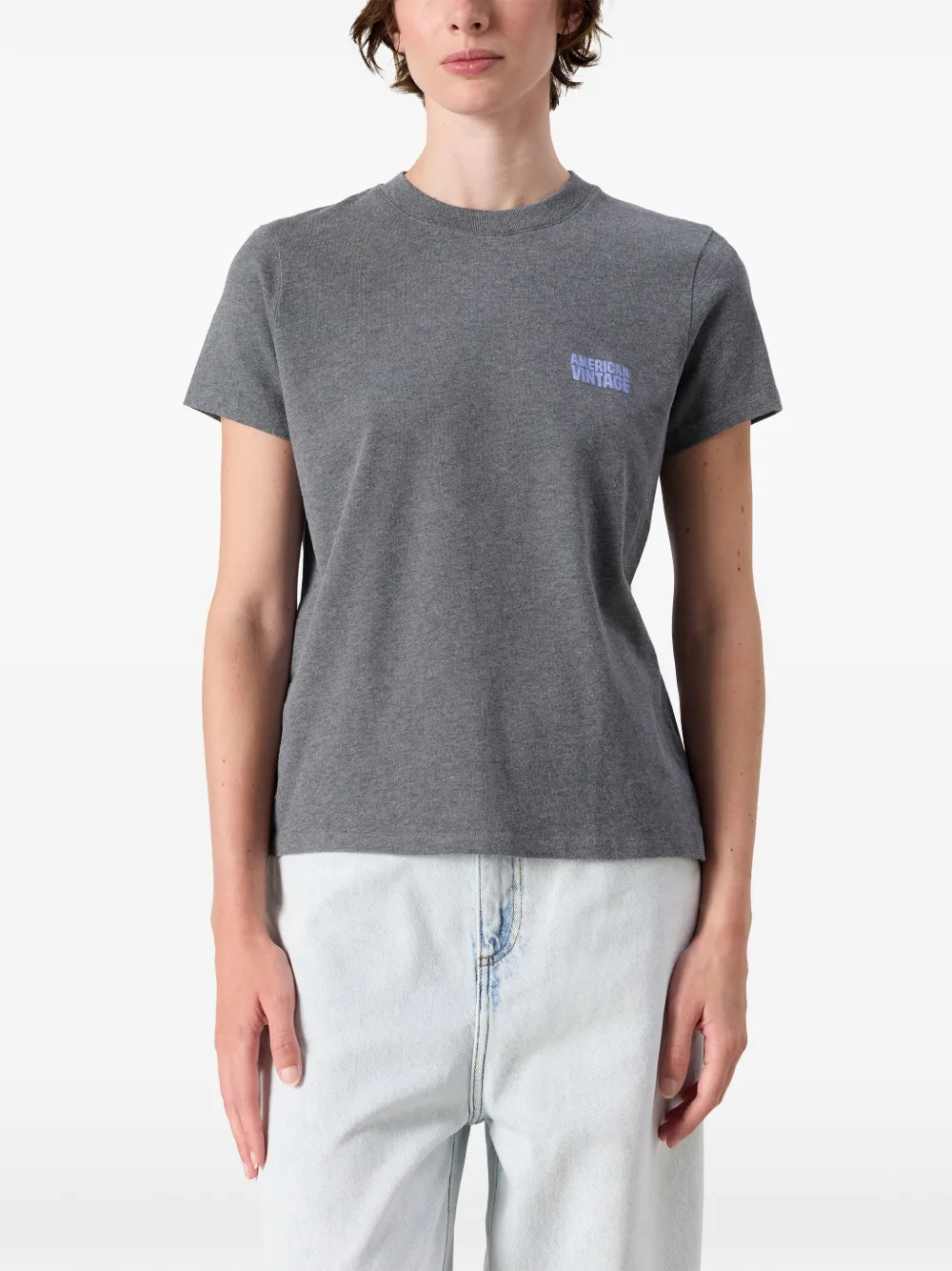 American Vintage Ykobow T-shirt Grijs