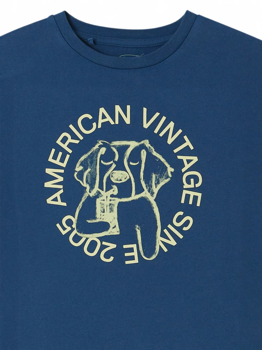American Vintage Kids Fizvalley T-shirt met grafische print Blauw
