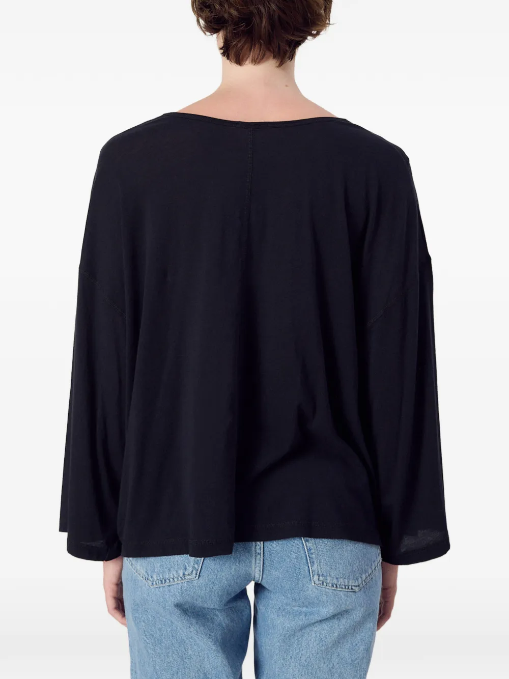 American Vintage Laloom T-shirt met lange mouwen Zwart