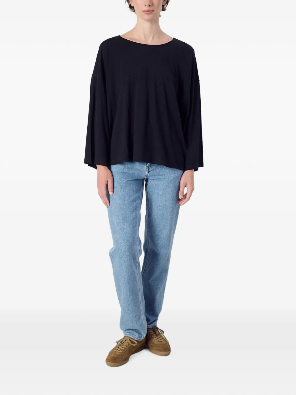 American Vintage Laloom T-shirt met lange mouwen Zwart