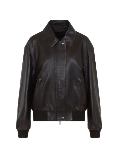 Prada leather bomber jacket