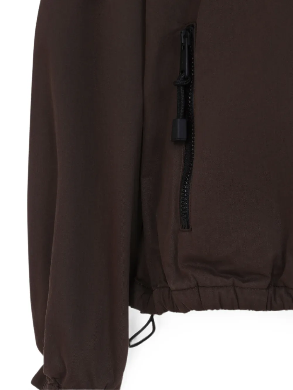 Miu Gabardine jack met verwassen effect Bruin
