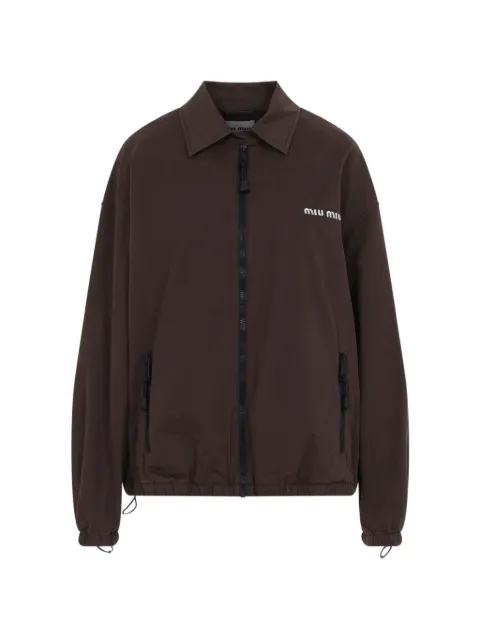 Miu Miu Gabardine jack met verwassen effect