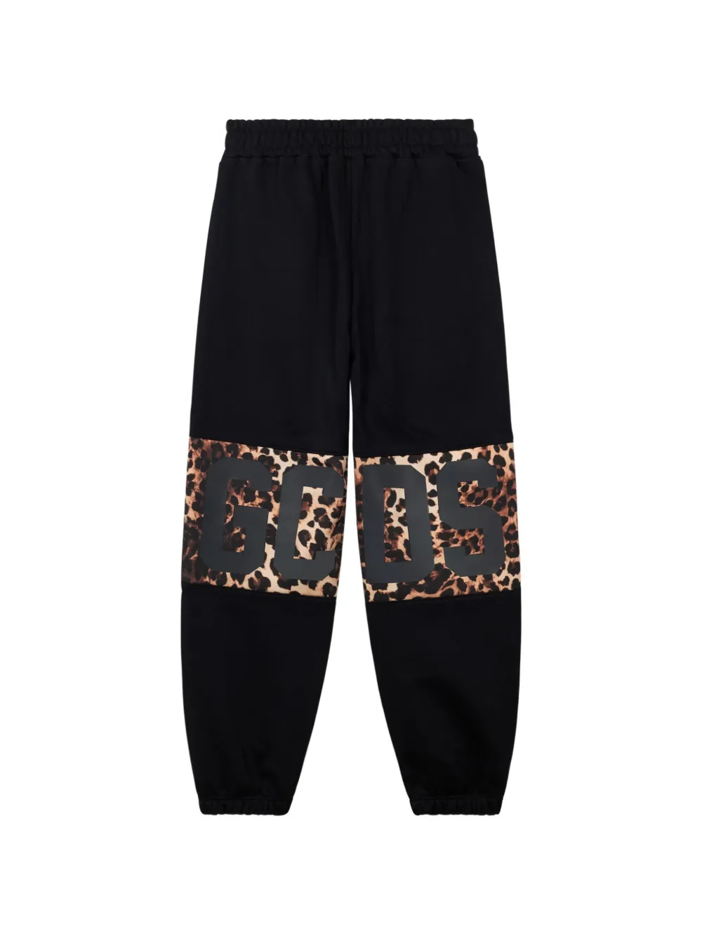Gcds Kids Trainingsbroek met luipaardprint en logoprint Zwart