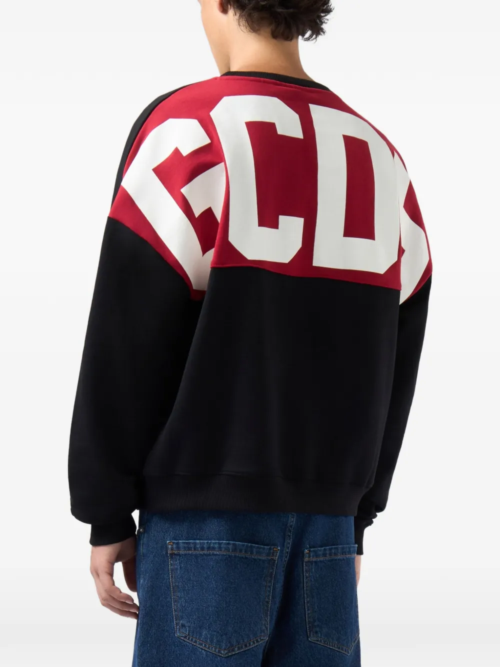 GCDS Sweater met logoprint Zwart