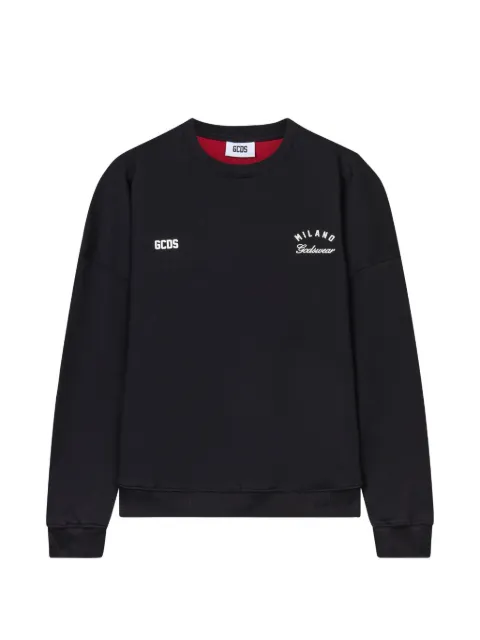 GCDS logo-print panelled sweatshirt