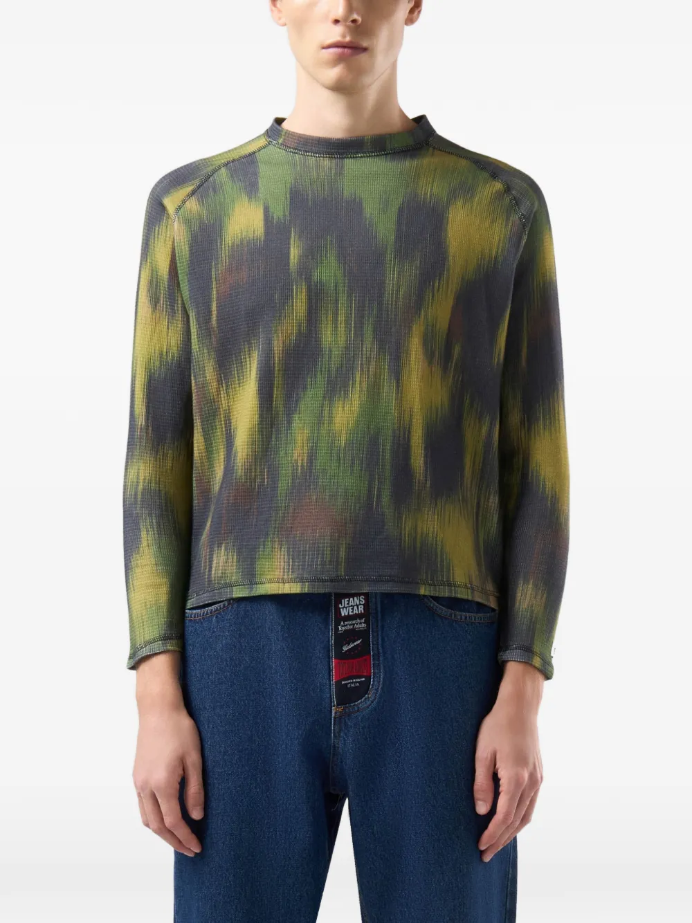 GCDS Overhemd met camouflageprint en lange mouwen Groen