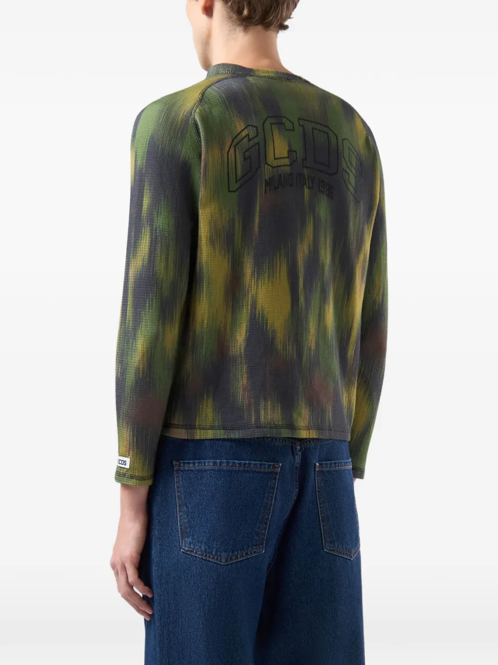 GCDS Overhemd met camouflageprint en lange mouwen Groen