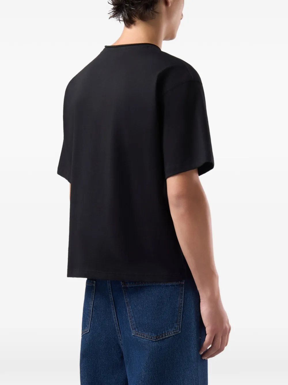 GCDS Cropped T-shirt Zwart
