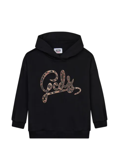 GCDS leopard-logo hoodie