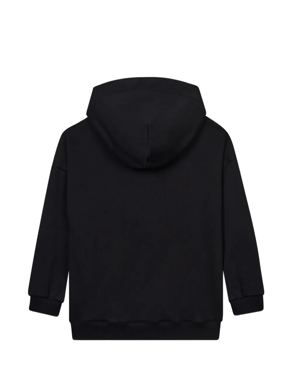 Gcds Kids Hoodie met luipaardprint en logo Zwart