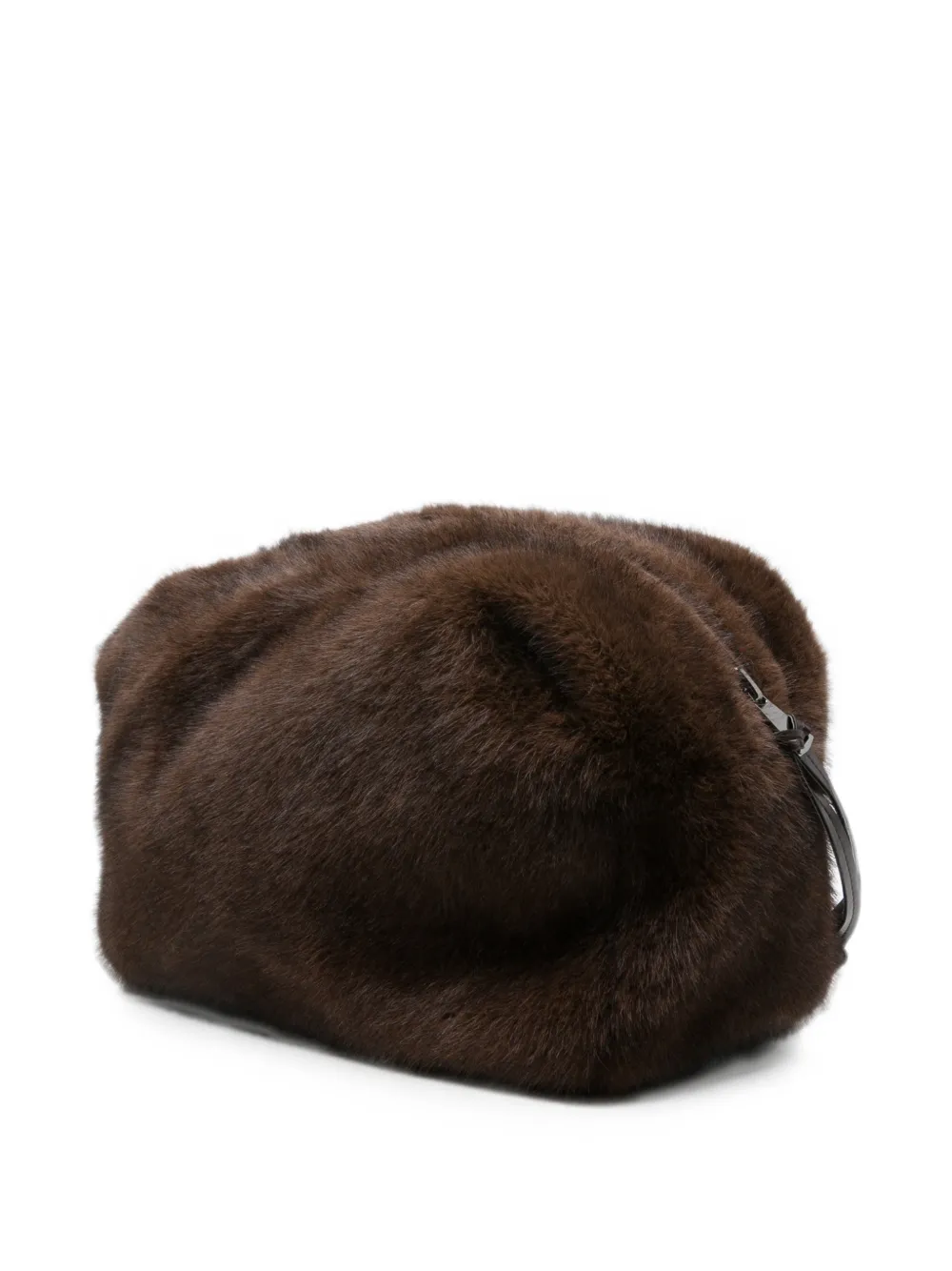 P.A.R.O.S.H. Buidel van imitatiebont Bruin