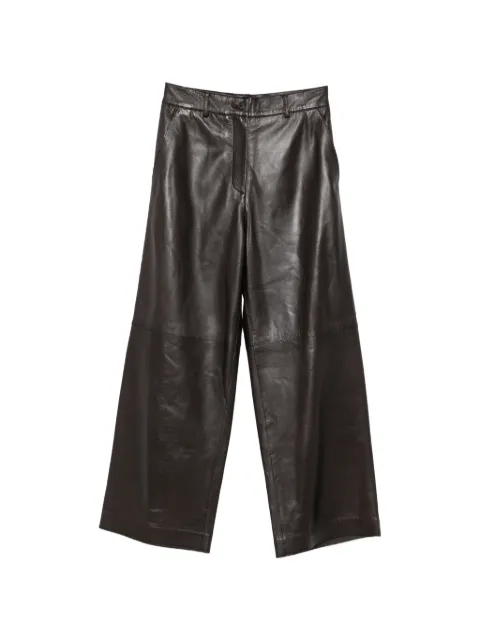 P.A.R.O.S.H. leather wide-leg trousers