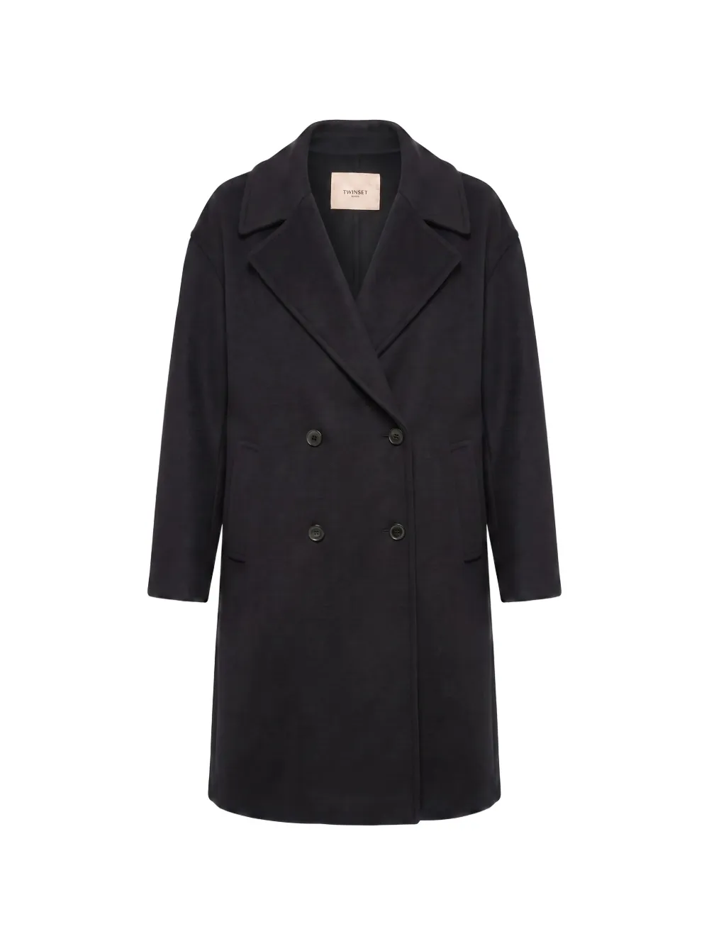 TWINSET double-breasted notched-lapels coat - Schwarz