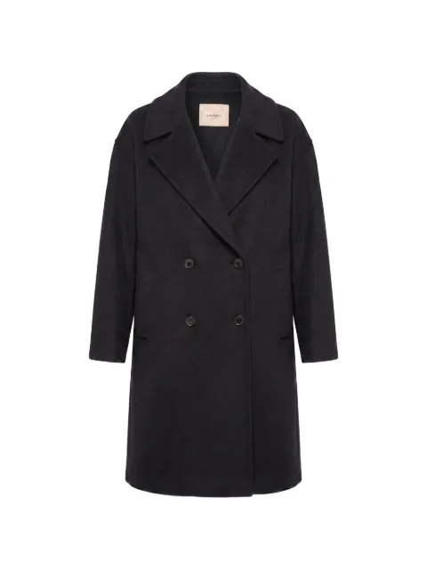 TWINSET abrigo con solapa de muesca y doble botonadura
