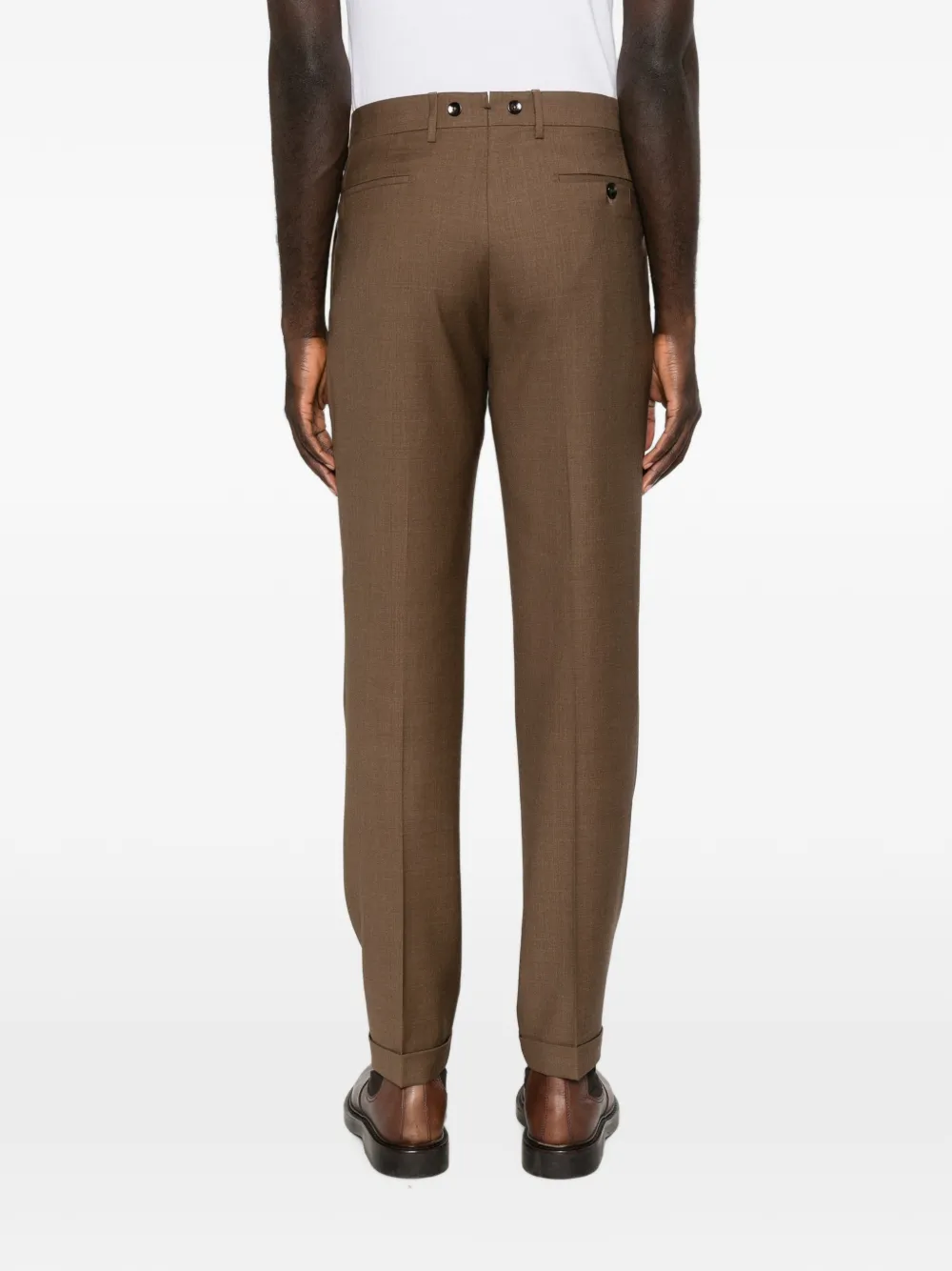 Berwich Pantalon met geplooid detail Bruin