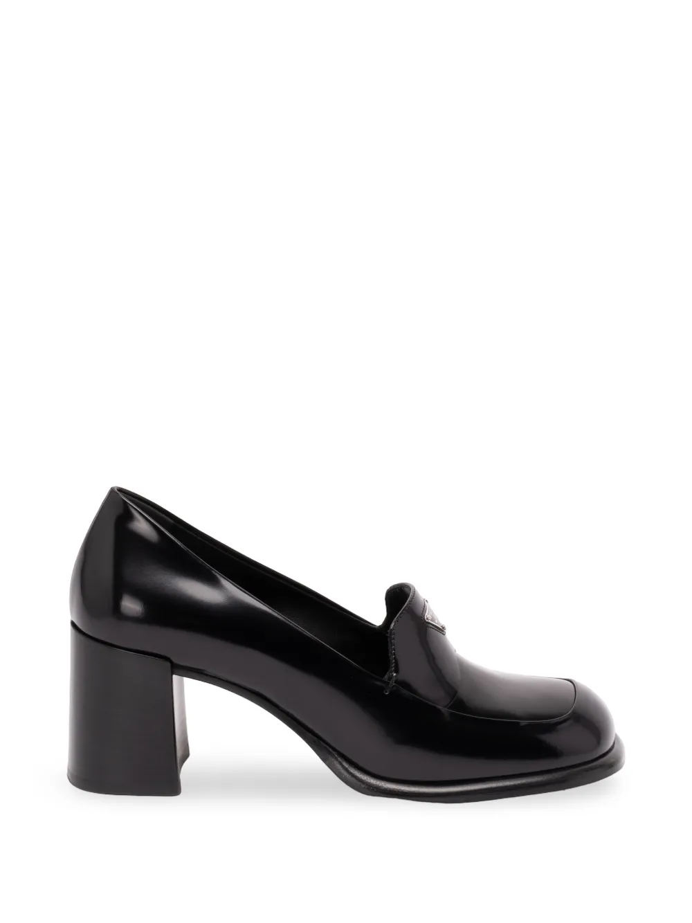 Prada brushed leather loafers Zwart