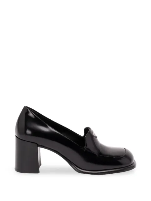 Prada brushed leather loafers
