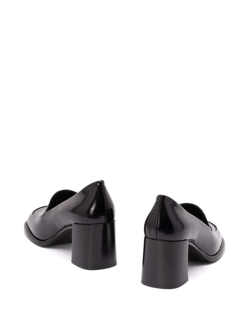 Prada brushed leather loafers Zwart