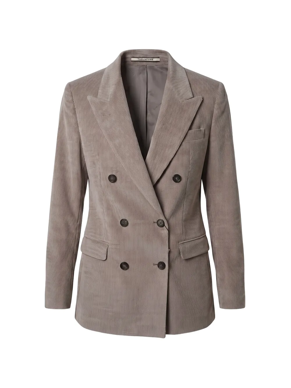Tagliatore double-breasted corduroy blazer - Braun