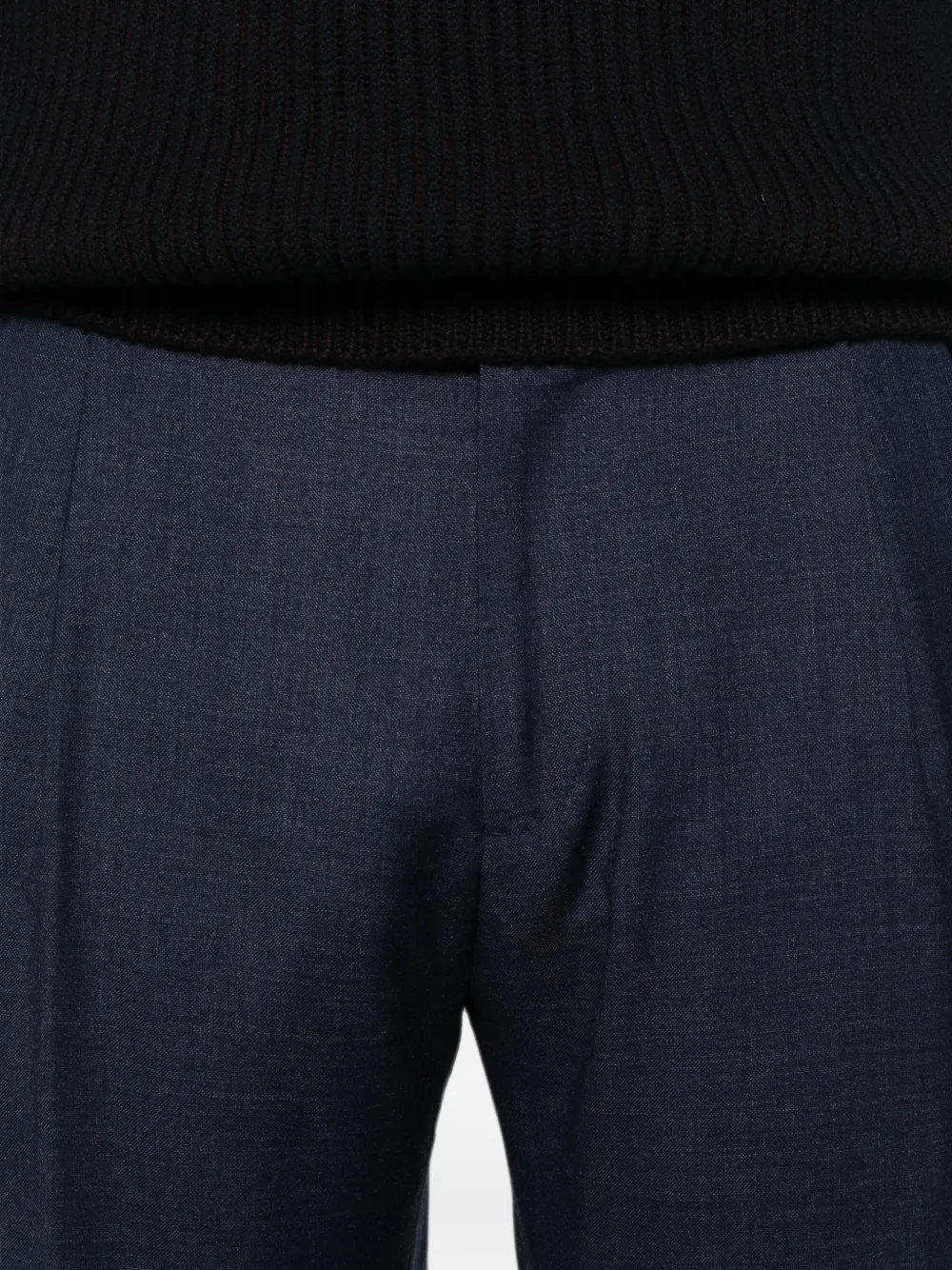 Berwich Wollen plooibroek Blauw