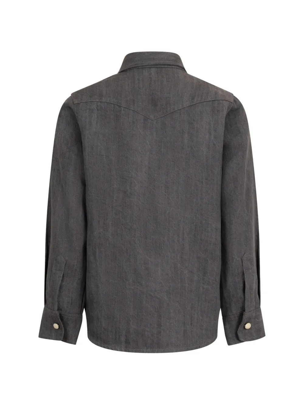 Eleventy Kids Shirt met klepzak en Western-yoke-detail Grijs