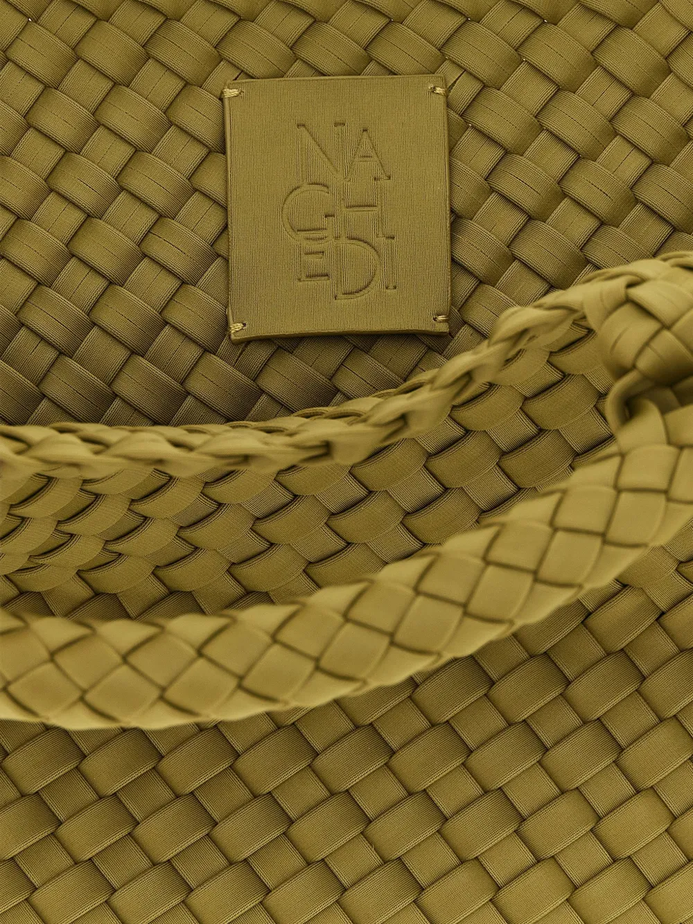 NAGHEDI St Barth's kleine geweven shopper Groen