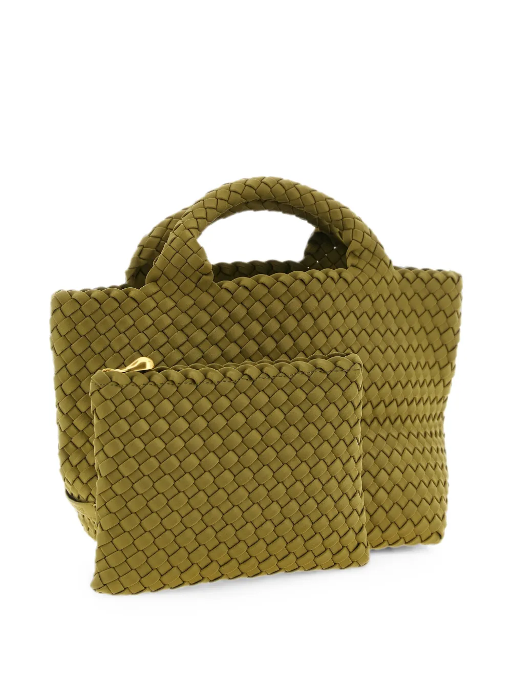 NAGHEDI St Barth's kleine geweven shopper Groen