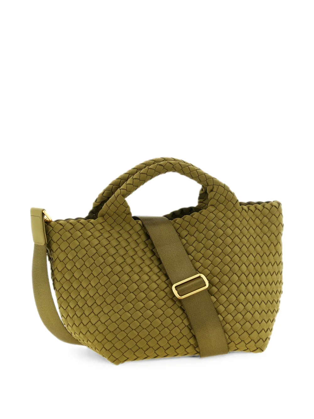 NAGHEDI St Barth's kleine geweven shopper Groen