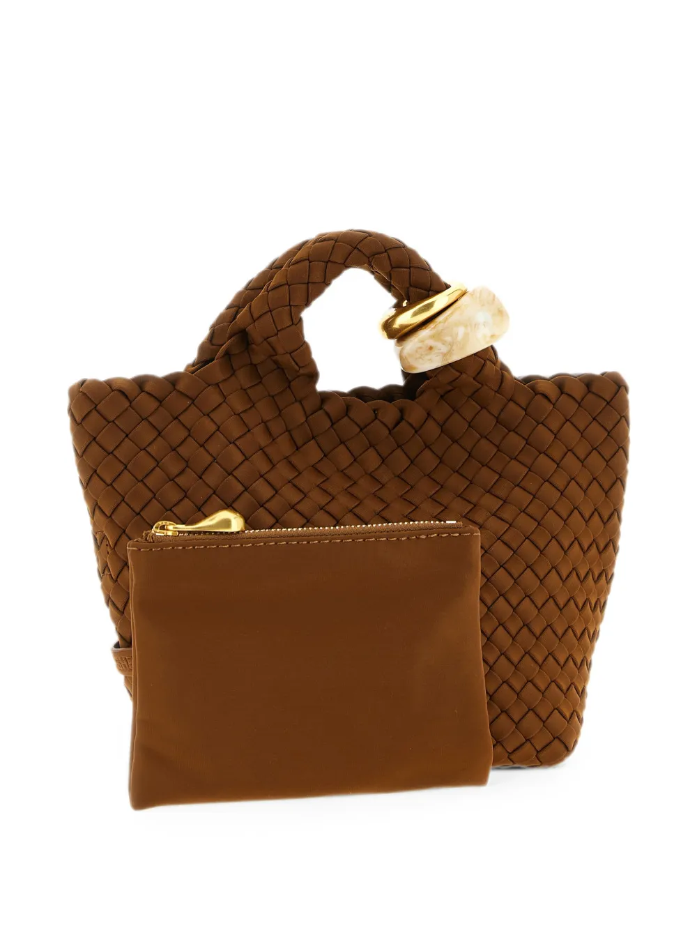 NAGHEDI Petit St. Barths geweven shopper Bruin