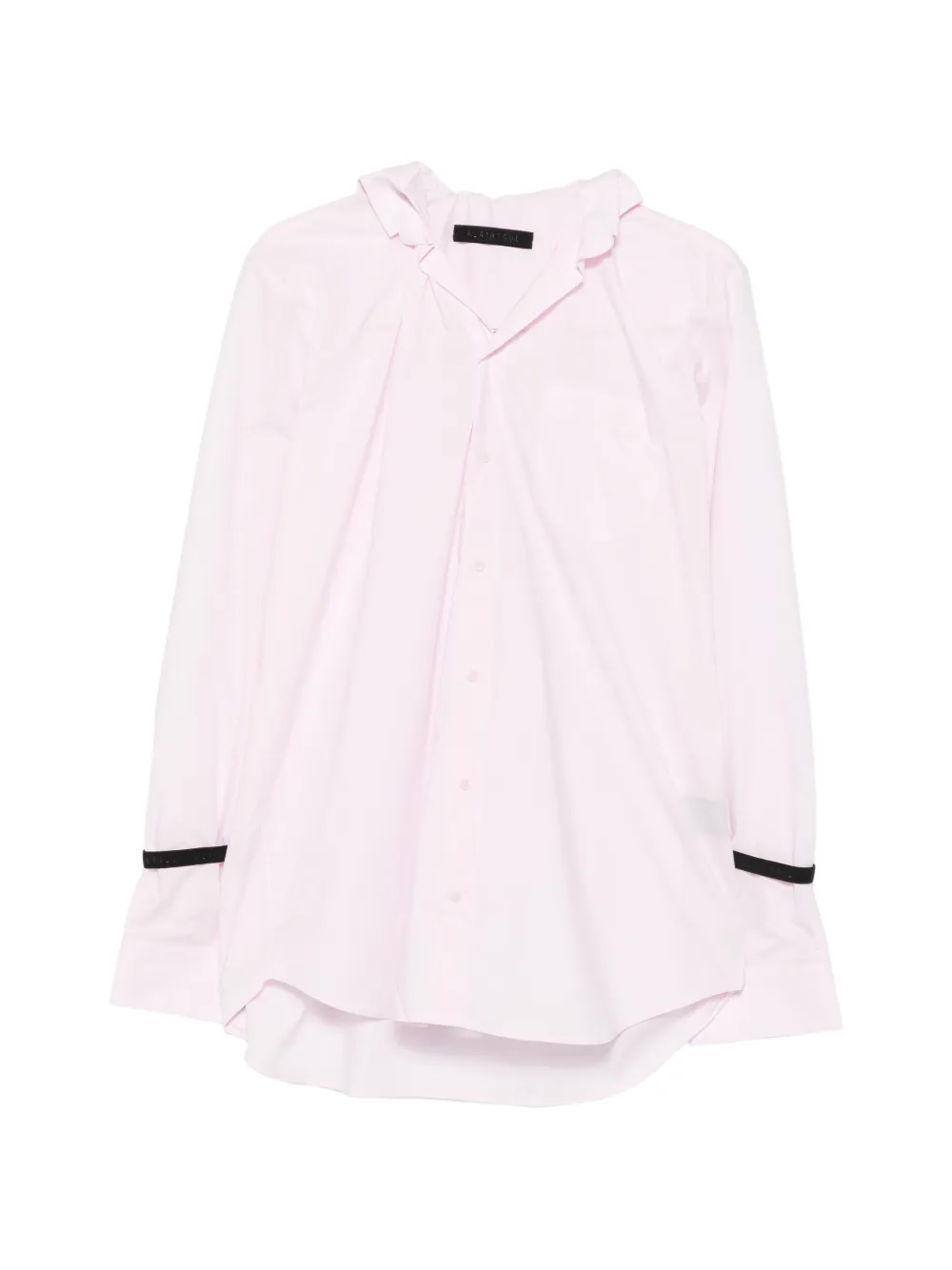 ALAINPAUL logo-strap chest-pocket shirt - Rosa
