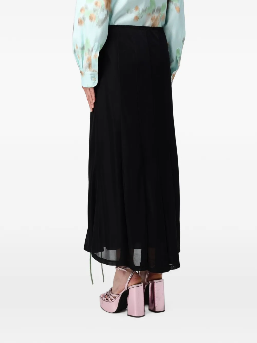 Moschino Couture midi-rok met bloempatch Zwart
