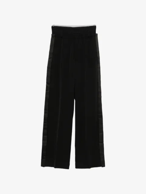 ALAINPAUL satin-stripe wide-leg trousers