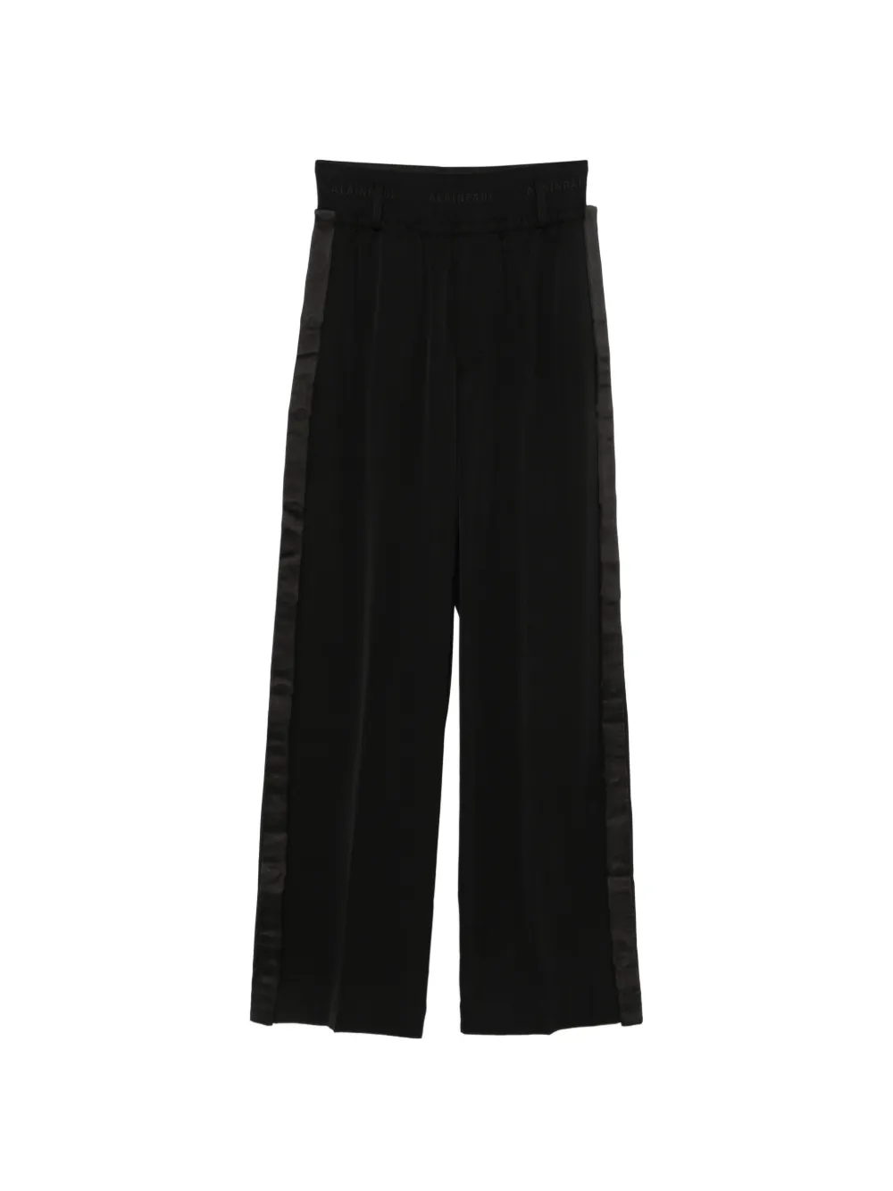 ALAINPAUL satin-stripe wide-leg trousers