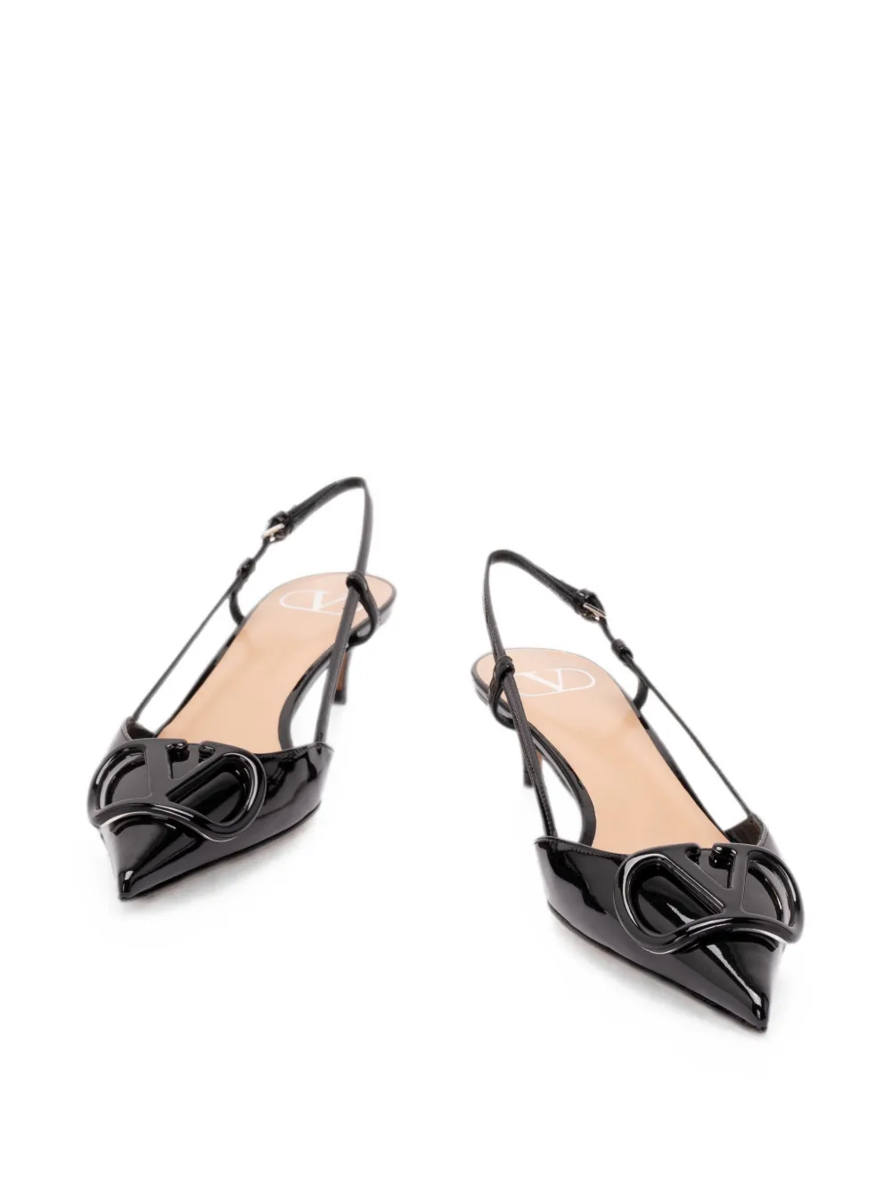Valentino Garavani VLogo Signature slingback pumps Zwart